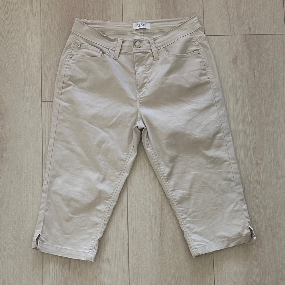 Curve Appeal Chic Beige Capri Pants